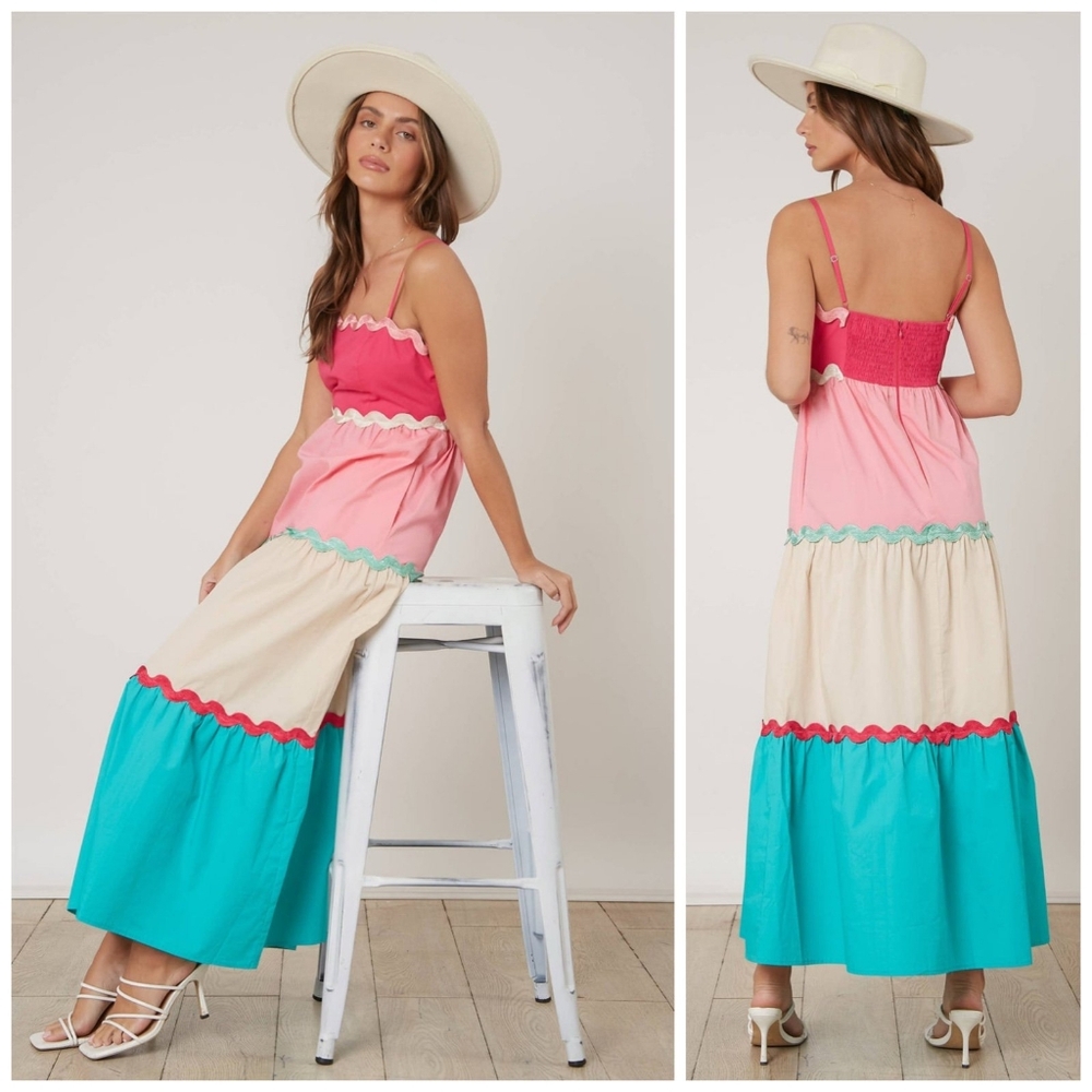NWT PEACH LOVE CALIFORNIA Sunset Serenade Maxi Size L